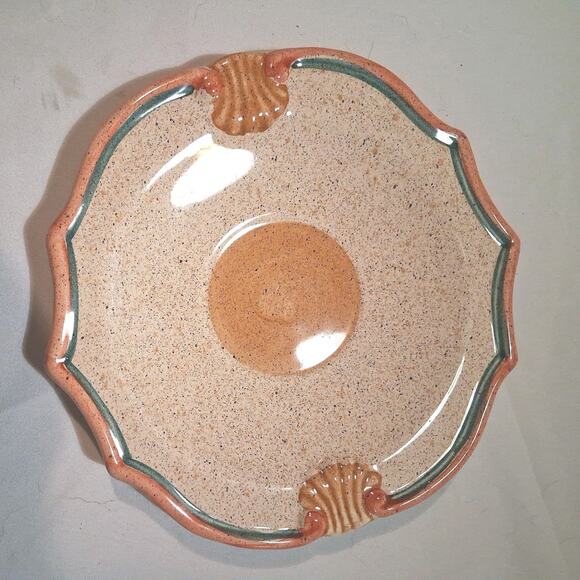 ITALIAN Neiman Marcus Horchow Stoneware Medici Saucers x4 Orange Yellow Blue - Picture 5 of 11